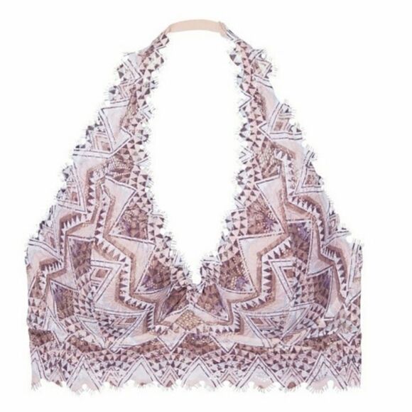 Victoria's Secret PINK Lace unlined halter bralette - Picture 2 of 11